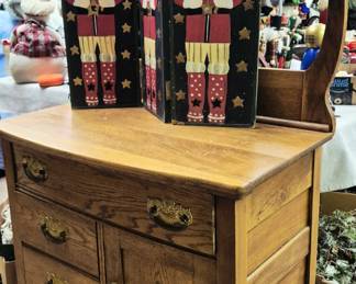 Antique oak dry sink