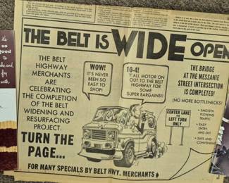 Belt Hwy. advertising.  