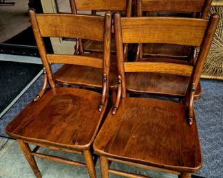 Antique furniture. 6 pcs. oak chairs