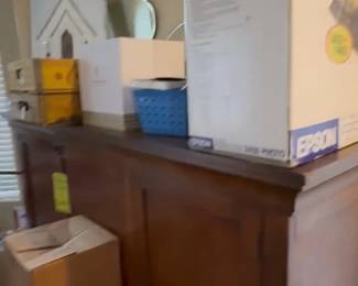 Secretary style desk/cabinet - $200