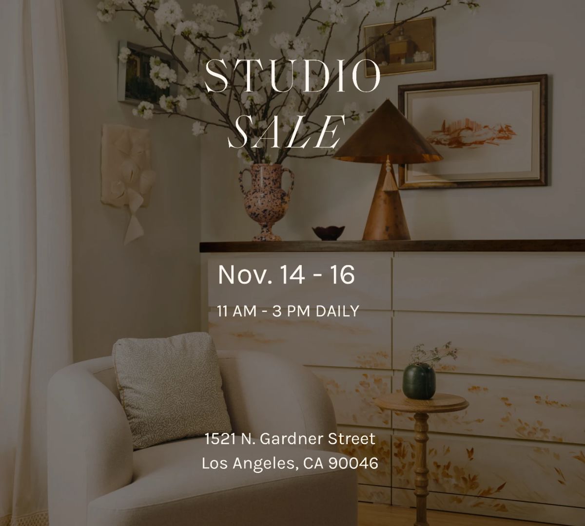 Interior design studio vintage inventory sale. Lighting, accessories, pillows, tabletop, textiles, art and more. 