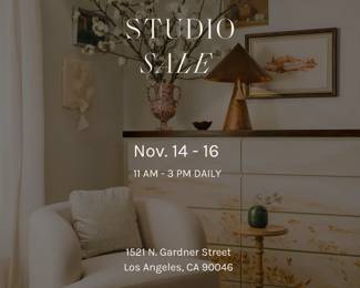 Interior design studio vintage inventory sale. Lighting, accessories, pillows, tabletop, textiles, art and more.
