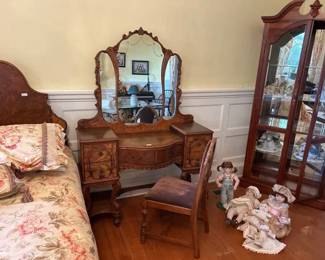 ANTIQUE VANITY AND CHAIR