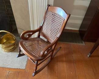 CHILDS CANE BACK ROCKING CHAIR