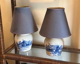 TWO DECORATIVE LAMPS