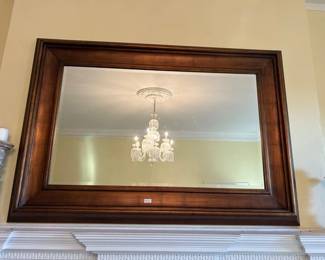 LARGE BEVELED EDGE FRAMED MIRROR