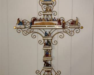 “The Life of Christ" Porcelain Limoges Box Collection, religious wall display featuring 12 handcrafted porcelain boxes that depict key moments from the life of Jesus