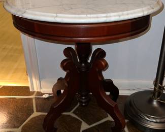 Victorian Style Marble top side table