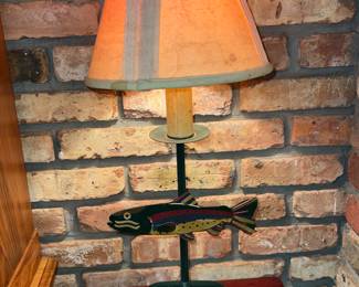 Folk Art Fish table lamp