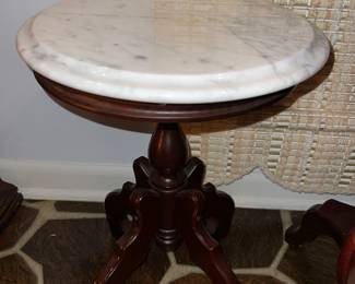 Victorian style marble top plant stand