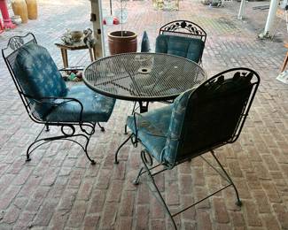 Wrought iron patio set