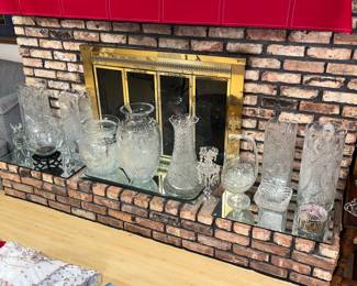 Large Crystal cut vases