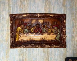 religious Relief carving of The Last Supper