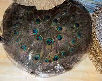 Peacock feather placemats