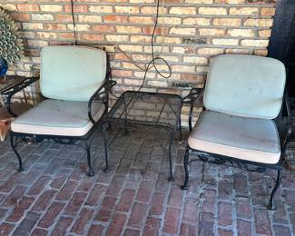 Wrought iron patio set