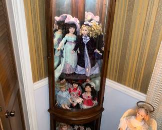 Vintage corner Curio cabinet