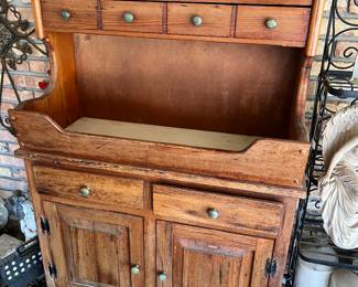 rustic pine dry sink