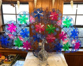 lighted peacock holiday decoration