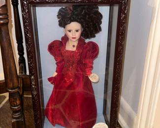 Limited edition Swarovski Porcelain Doll Camellia Garden w stand & case