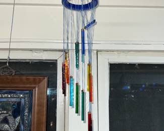 Colorful Art glass wind chime