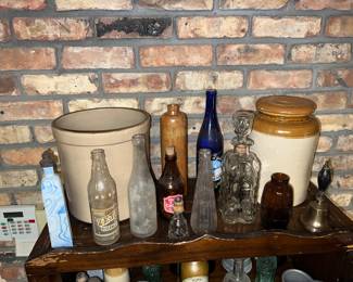 Vintage crocks & Bottles