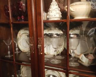 Lenox, glassware sets, gorgeous china cabinet 