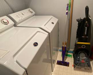 Maytag Neptune washer and dryer, Bissell carpet cleaner