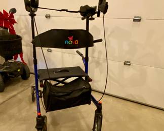 Nova Blue Phoenix Rise Up upright walker lightly used. Max weight capacity 300 pounds with user height 5'2" to 6'0". Weighs 20.5 pounds. Storage pouch. Very good condition.