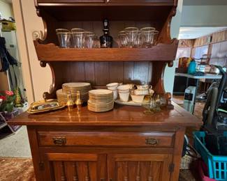 Lenox China and Vintage Hutch