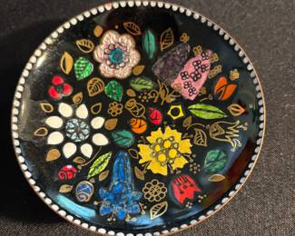 Beautiful Austrian Painted Trinket Dish