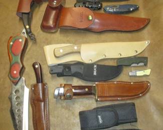 Assortment of Hunting Knives