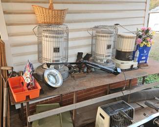 Several kerosine heaters