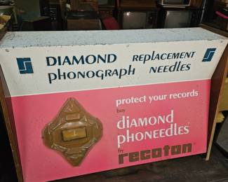 Vintage Diamond Phonograph Needles Display w/Lots of Needles