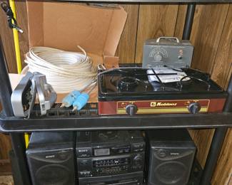 Radio and Propane Koblenz cook top, Electrical wire