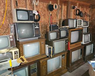 Lots of Vintage TV's and Radio Consols!