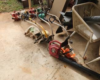 Several Weed eaters and blower