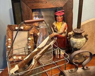 Skookum Indian, Milk Jug, Antique Iron