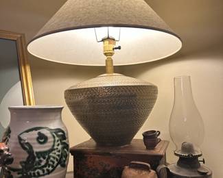 Hammered Brass Lamp