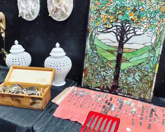 Stain glass Flatware and Decor Orlando Estate Auction