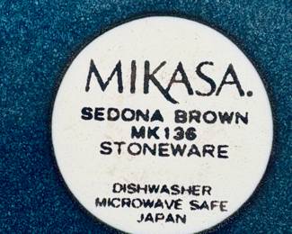 Mikasa Sedona Brown Stoneware Dishes.