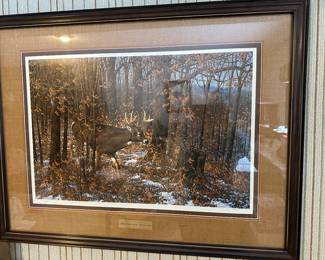 Framed River Bottom Buck Print