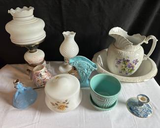 Antique Lamps, Vases, etc.