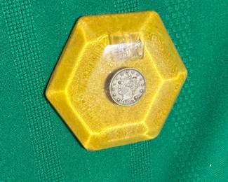 Coin in Paperweight