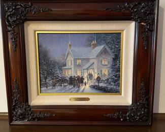 Thomas Kinkade "Evening Carolers" Framed Print