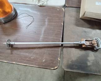 Hunting leather rifle holder.