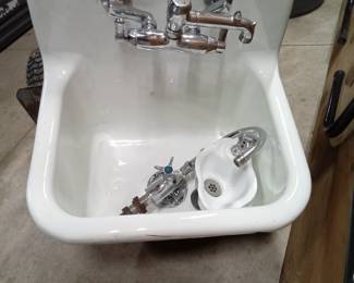 Antique cast iron sink with water Fountain.