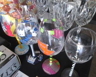 Hand-Painted "Lolita" Wine Glasses