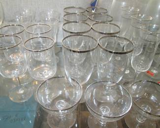 Large Assortment of Glassware & Crystal, Various Sizes and Detailing