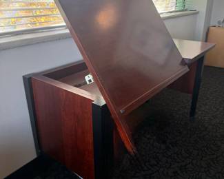 Wood Drawing Table, 54"w x 24"d x 29"h