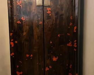 Wood and lacquer armoire, 34"w x 20"d x 83"h